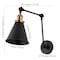 Jonathan Y Rover 7" Classic Industrial Metal Adjustable Arm LED Wall Sconce, Black/Brass Gold, 2PK JYL7462A-SET2 - alternate 9