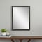 Homeroots 39" Dark Brown Solid Wood Framed Accent Mirror 632828 - alternate 5