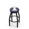 Holland Bar Stool Co 30" Blk Wrinkle Illinois Swivel Bar Stool, Accent Ring L8B2B30IlliniU - alternate 1