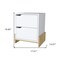Homeroots 20" White And Natural Wood Two Drawer Nightstand 534908 - alternate 12