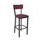 Bfm Seating Bristol Barstool - Grade 4 Upholstered Seat & Back - Steel Frame - Sand Black Finish 4301BSTT021-SB - alternate 1