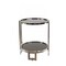 Homeroots 22" Silver Glass Round Mirrored End Table With Shelf 364167 - alternate 1
