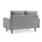 Homeroots 57" Gray And Dark Brown Velvet Loveseat 543719 - alternate 8