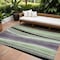 Homeroots 10' X 14' Purple And Green Abstract Washable Indoor Outdoor Area Rug 603688 - alternate 1