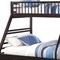 Homeroots Espresso Twin Over Queen Solid Wood Bunk Bed With Storage 285312 - alternate 3