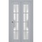 Sartodoors Sliding Closet Bi-fold Doors Grey Solid Core Modern Interior VEREGIO7412BF-GRE-36 x 96 (2* 18x96) - alternate 1
