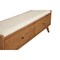 Homeroots 59" Beige and Brown Upholstered Polyester Blend Bench with Drawers 524066 - alternate 4