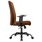 Leisuremod Evander Office Chair in Upholstered Leather & Iron Frame with Swivel & Tilt, Dark Brown EO19DBRL - alternate 6