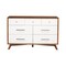 Homeroots 56" Brown and White Solid Wood Seven Drawer Double Dresser 524152 - alternate 7