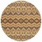 Homeroots 8' Gold Brown And Beige Round Moroccan Washable Indoor Outdoor Area Rug 594324 - alternate 5
