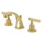 Kingston Brass Widespread Bathroom Faucet with Knurled Handle and Brass Pop-Up, Polished Brass KS4942KNL - alternate 1