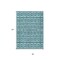 Homeroots 8' X 10' Teal Blue And Ivory Geometric Washable Indoor Outdoor Area Rug 613810 - alternate 8