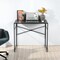 Homeroots 39" Brown and Black Wood and Metal H-Shape Computer Desk 568040 - alternate 7