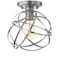 Jonathan Y Alba 8.5" Metal Orb LED Flush Mount, Nickel JYL9515B - alternate 5