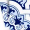 Homeroots 6" X 6" Blue Mia Gia Peel And Stick Removable Tiles 400177 - alternate 4
