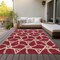 Homeroots 10' X 14' Burgundy And Gold Geometric Washable Indoor Outdoor Area Rug 613475 - alternate 8