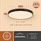 Vaxcel Aurelia 12-in Matte Black Contemporary Round LED Flush Mount Ceiling Light Alabaster Shade C0354 - alternate 6