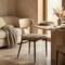 Leisuremod Dilenny Faux Leather Dining Chair - Modern Padded Side Chair with Steel Legs DC49TP - alternate 9