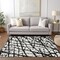 Homeroots 8' X 10' Black And Ivory Abstract Washable Indoor Outdoor Area Rug 614320 - alternate 8
