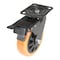 Vestil Polyurethane Swivel With Total Brake Caster 6 In. Diameter x 2 In. Width 836 lb Orange/Black CST-BN-6X2PUP-SWTB - alternate 1