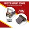 Mytee Products 100 Pk 2ft'x16ft Grey Heavy Duty E Track Ratchet Strap for Enclosed Trailers, 4000 lbs, 100PK ETKRS216x100 - alternate 7