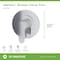 Symmons Identity Wall Mounted Single Handle Shower Valve Trim with Volume Control Lever (Valve Not Included) S6790TRM - alternate 3
