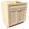 Rigel Cabinetry Kitchen Base Cabinet, 18 in W, 1-Door/1-Drawer, Gray, Solid Wood RTA - 806189 - alternate 1