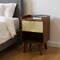 Homeroots 20" Brown Solid Wood One Drawer Nightstand 651578 - alternate 16