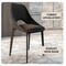 Leisuremod Amalfi Collection Fabric Modern Dining Chair in Charcoal, 2PK AC48CH2 - alternate 9