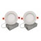 Bulbrite 4" Canless 2700K, 65w Equivalent, New Construction Integrated LED Recessed Light Kit Metal JBOX, 2PK 861675 - alternate 1