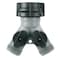 Gilmour Polymer Threaded 2 Male/1 Female Y-Hose Connector with Shut Offs 800174-1002 - alternate 1