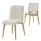 Homeroots Set of Two Off White And Natural Boucle Upholstered Dining Side Chairs 564813 - alternate 9