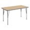 Flash Furniture Wren 48 in x 24 in Adjustable Height Activity Table, Thermal Laminate Top, Short Legs, Light Natural XU-A2448-REC-LTNAT-T-P-GG - alternate 1