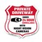 Signmission Private Driveway Shield Sign Under 24 Ho, 18 inch X 18 inch, Plastic Sign, 2PK SHI-P-2PACK-18-437 - alternate 1