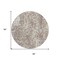 Homeroots 8' Taupe And Ivory Round Abstract Washable Indoor Outdoor Area Rug 612967 - alternate 5