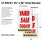 Signmission Yard Sale Today, Vinyl Decals Only 24 Inch x 36 Inch, Vinyl Decal, 2PK DSB-2436-2PACK-Yard Sale Today - alternate 2