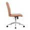 Boss Office Products Task Chair, Armless in Caramel Vinyl, Chrome Base B9534C-CML - alternate 5