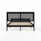 Martha Stewart Jax Queen Size Solid Wood Platform Bed w/Rattan Headboard and Footboard, No Box Spring Req'd, Blk MG-090022-Q-BK-MS - alternate 8
