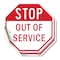 Signmission Stop Out of Service, 4 inch X 4 inch, Vinyl Decal, 2PK OC-D-2PACK-4-227 - alternate 1