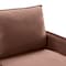 Homeroots Pink Contemporary Velvet Sofa with Side Pockets 473448 - alternate 4