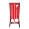 5S Supplies Housekeeping Shadow Board Broom Station V7, Red / White, Kit HSB-V7-RED/WHITE-KIT - alternate 1
