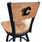 Holland Bar Stool Co 30" Blk Wrinkle Calgary Flames Swivel Bar Stool, Laser Engraved Back L03830BWMedMplACalFlaMedMpl - alternate 1
