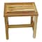 Homeroots Compact Rectangular Teak Shower Or Outdoor Bench In Natural Finish 376750 - alternate 9