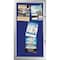 M&T Displays Enclosed Lockable Red Felt Bulletin Showboard, 6x8.5x11 Inch Silver Aluminum 19.49x38.78 USBN1206A4X2000 - alternate 6