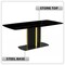 Leisuremod Rectangular 55.11 in W, 28 in L, Sintered Stone/Steel, Black/Gold STBLG-55BLG-S - alternate 7
