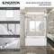 Kingston Brass 60" Acrylic Alcove Left-Hand Drain Tub with Right Sliding Tub Door, White/Matte Black KVTAP603622L0 - alternate 6
