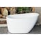 Kingston Brass 48" Acrylic Oval Single Slipper Freestanding Tub with Drain, Glossy White VTRS482627 - alternate 3