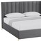 Homeroots Gray Linen Upholstered King Bed Frame 544836 - alternate 8