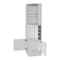Homeroots 71in White Wood Corner Bar Cabinet With Two Doors 535085 - alternate 4