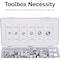 Neiko Hex Nut Assortment Set, 150 Piece Nylon Locking Nuts, A3 Steel Hex Assorted Hardware Kit #10 & SAE 50432A - alternate 4